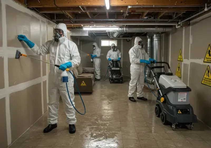 Basement Moisture Removal and Structural Drying process in Viroqua, WI